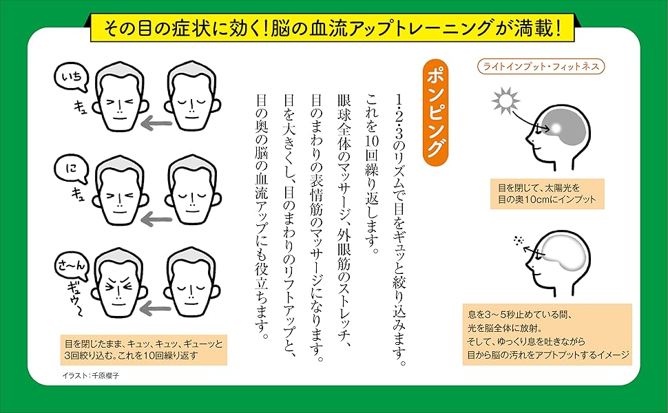 目の体操で眼球マッサージと外眼筋のストレッチ